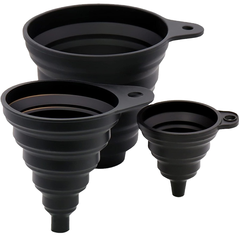 Wellfine-embudo grande plegable de silicona, herramientas de cocina, accesorios, embudos para botella de agua, transferencia de l&iacute;quidos