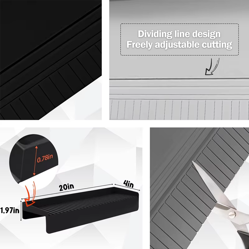 Tapis de vidange d'&eacute;vier en Silicone &eacute;tanche personnalis&eacute;, tapis de vidange de protection de robinet pour &eacute;vier de cuisine