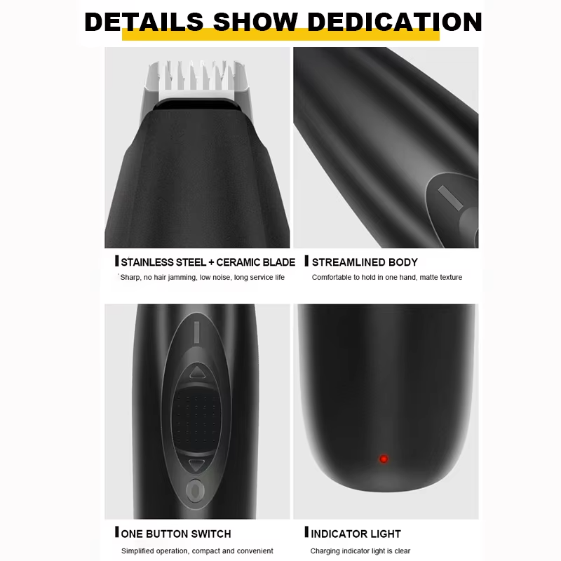 Pattes de tondeuse de chien rechargeables avec lumi&egrave;re LED tondeuse de patte de chien &eacute;tanche &agrave; faible bruit tondeuse de patte
