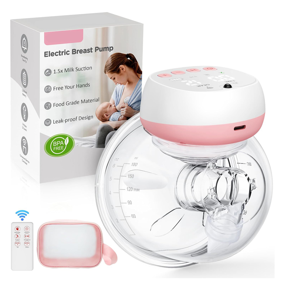 Wellfine-Extractor de leche inteligente, extractor de leche autom&aacute;tico, el&eacute;ctrico, port&aacute;til, de poco ruido