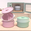 Wellfine 電子レンジ野菜蒸し器電子レンジ蒸し器バスケット野菜ブロッコリー魚蒸気容器