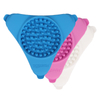 Bol en silicone pour chat &agrave; alimentation lente 500 ml, coussin &agrave; l&eacute;cher pour animaux de compagnie avec un design rond bleu et une fonction automatique, facile &agrave; utiliser