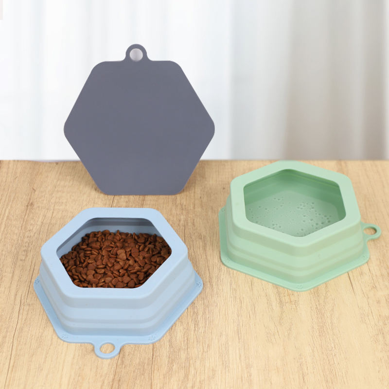 2025 新着 Bpa フリーシリコーンペットボウルスローフード給餌 OEM 卸売ポータブルフィーダー犬ボウル