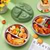 新着 304 ステンレス鋼シリコンカバーベビー給餌ボウル子供ボウル食品グレードのカラフルなステンレス鋼子供ボウル