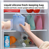 Juego de bolsas de silicona reutilizables respetuosas con el medio ambiente, bolsa con cremallera para almacenamiento fresco, frigor&iacute;fico, congelador, almacenamiento de aperitivos en la cocina