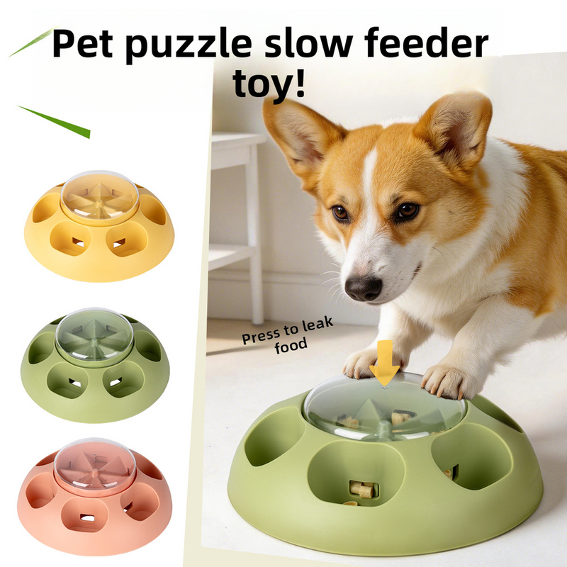 Top Ranking Pet Press Dispositivo de fuga de alimentos juguete perro rompecabezas interactivo entrenamiento alimentaci&oacute;n taz&oacute;n de comida lenta