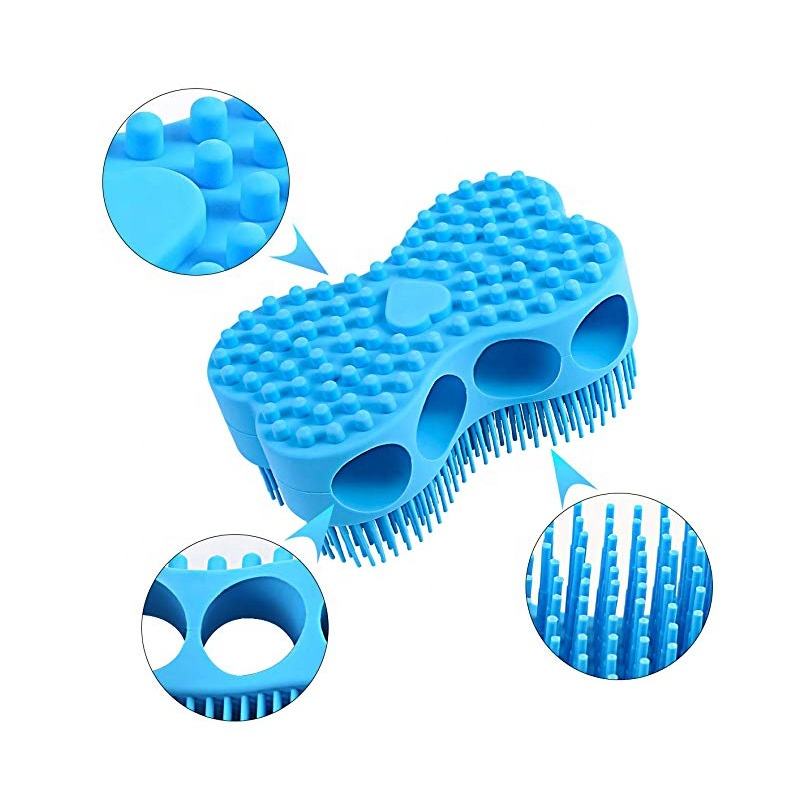 Wellfine-cepillo de silicona 100% para masaje, exfoliaci&oacute;n de la piel, tratamiento de celulitis, cepillo de silicona para ducha y beb&eacute;