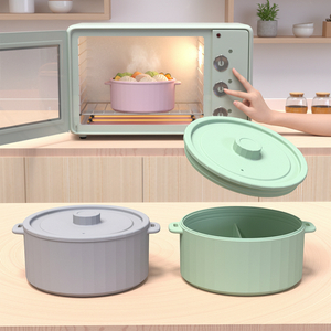 Vaporizador de silicona ecol&oacute;gico sin BPA para microondas, cuenco vaporizador de comida para perezosos, olla para cocinar verduras, preparaci&oacute;n de comidas saludables
