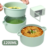Cuiseur vapeur &agrave; micro-ondes en Silicone &eacute;cologique sans BPA bol &agrave; vapeur paresseux pour l&eacute;gumes et marmite