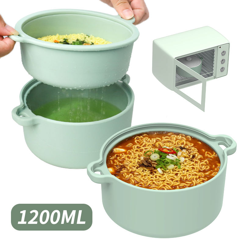 Cuiseur vapeur &agrave; micro-ondes en Silicone &eacute;cologique sans BPA bol &agrave; vapeur paresseux pour l&eacute;gumes et marmite