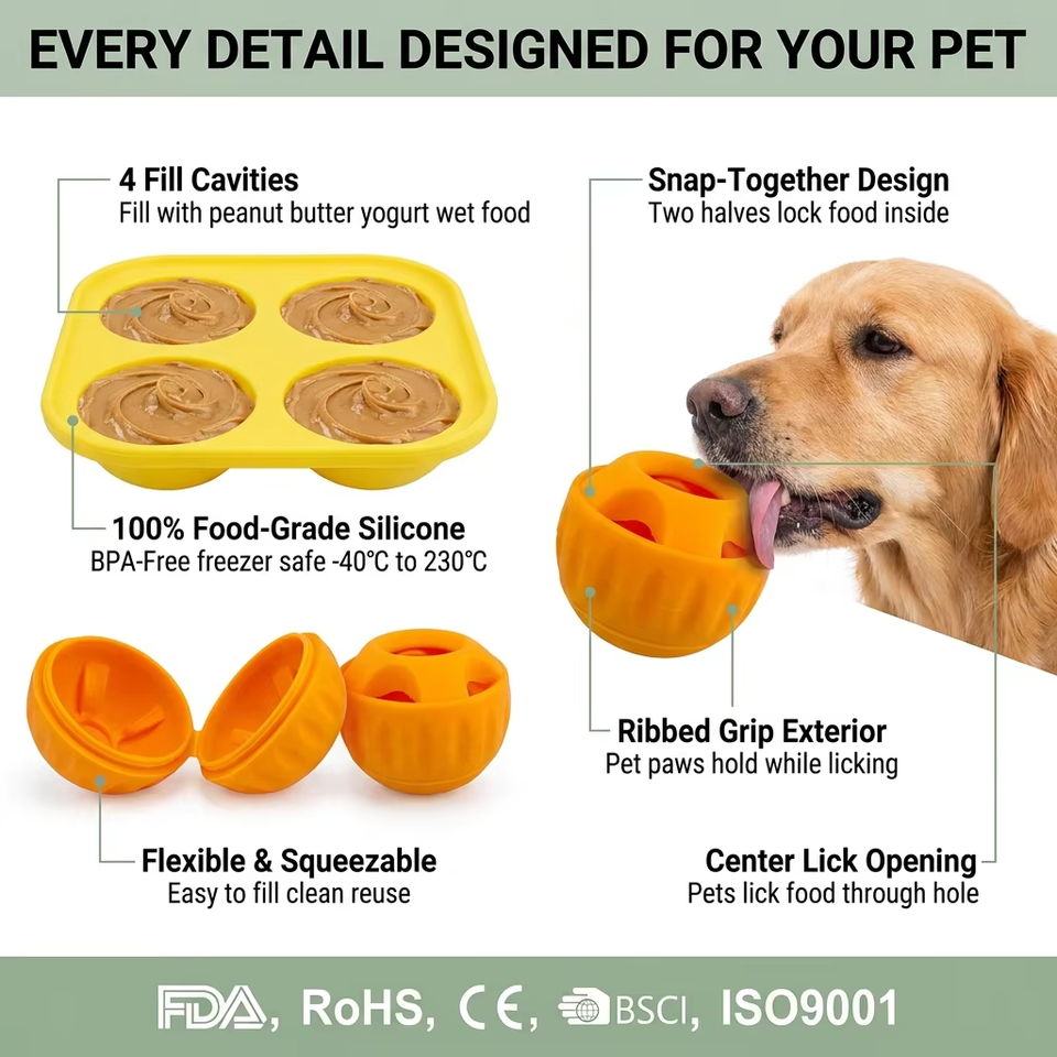 Wellfine-pelota para lamer perros, juguete masticable interactivo para mascotas, de larga duraci&oacute;n, mantiene a tu cachorro distra&iacute;do, seguro, f&aacute;cil de limpiar, juguetes para perros rellenables