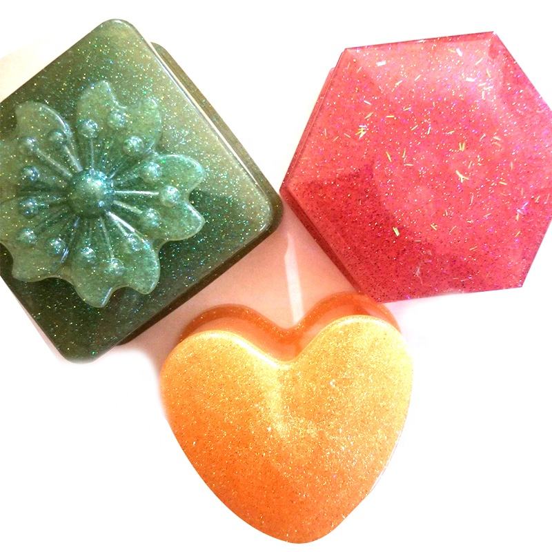 Moldes de silicona para moldes de resina epoxi, 4 piezas de formas con flores y cuentas, fabricaci&oacute;n artesanal
