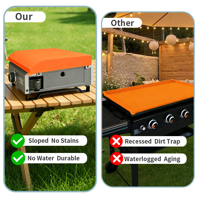 Parrilla protectora de silicona de grado alimenticio, estera para amigos, impermeable, resistente al calor, cubierta protectora para parrilla, accesorios para acampar y barbacoa