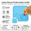 Tapis de l&eacute;chage en Silicone pour chats et chiens, antid&eacute;rapant, gamelle pour ingestion lente avec ventouse, bols pour animaux de compagnie, vente en gros