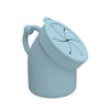 Tazas plegables de silicona con tapa, vajilla para ni&ntilde;os, contenedor de almacenamiento de aperitivos para ni&ntilde;os, taza plegable de regalo