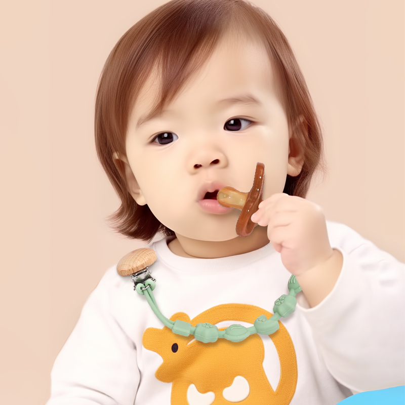 Attache-sucette en silicone pour b&eacute;b&eacute;s - Coffre-fort de dentition en une seule pi&egrave;ce