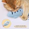 Jouet interactif &agrave; l'herbe &agrave; chat pour chats - Nettoyage des dents en forme de poisson