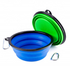 Cuenco port&aacute;til de silicona para mascotas de 5,0 pulgadas, plato de taza de viaje con alimentaci&oacute;n de agua expandible plegable para mascotas, perros y gatos, 1000ml