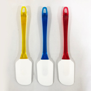 Esp&aacute;tula de silicona personalizada con mango de PS para herramientas de reposter&iacute;a y reposter&iacute;a
