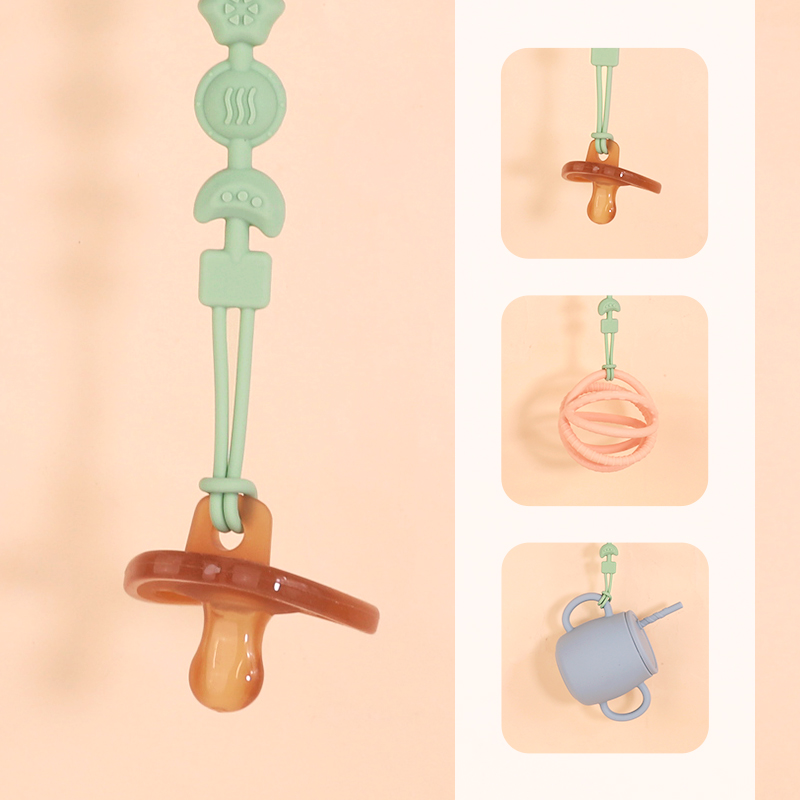 Attache-sucette en silicone pour b&eacute;b&eacute;s - Coffre-fort de dentition en une seule pi&egrave;ce