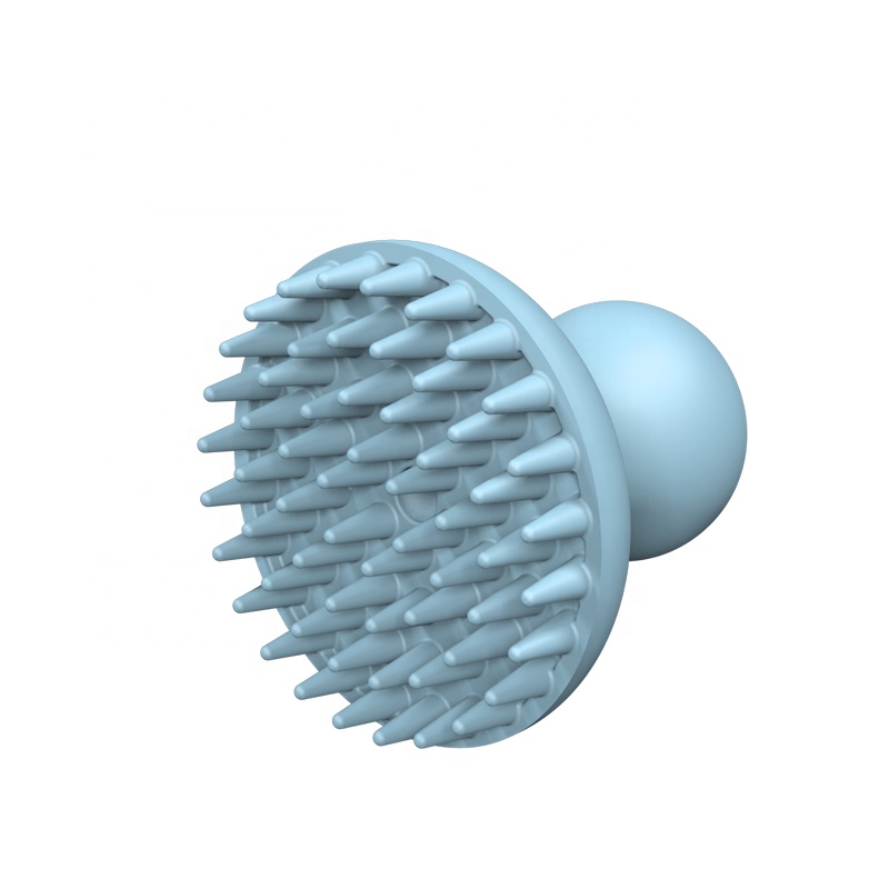 Cepillo de champ&uacute; de silicona para masaje del cuero cabelludo - Cabello h&uacute;medo y seco