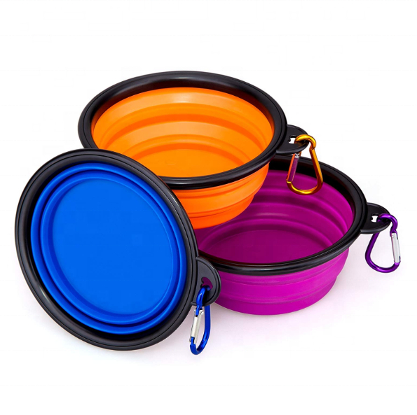 Cuenco port&aacute;til de silicona para mascotas de 5,0 pulgadas, plato de taza de viaje con alimentaci&oacute;n de agua expandible plegable para mascotas, perros y gatos, 1000ml