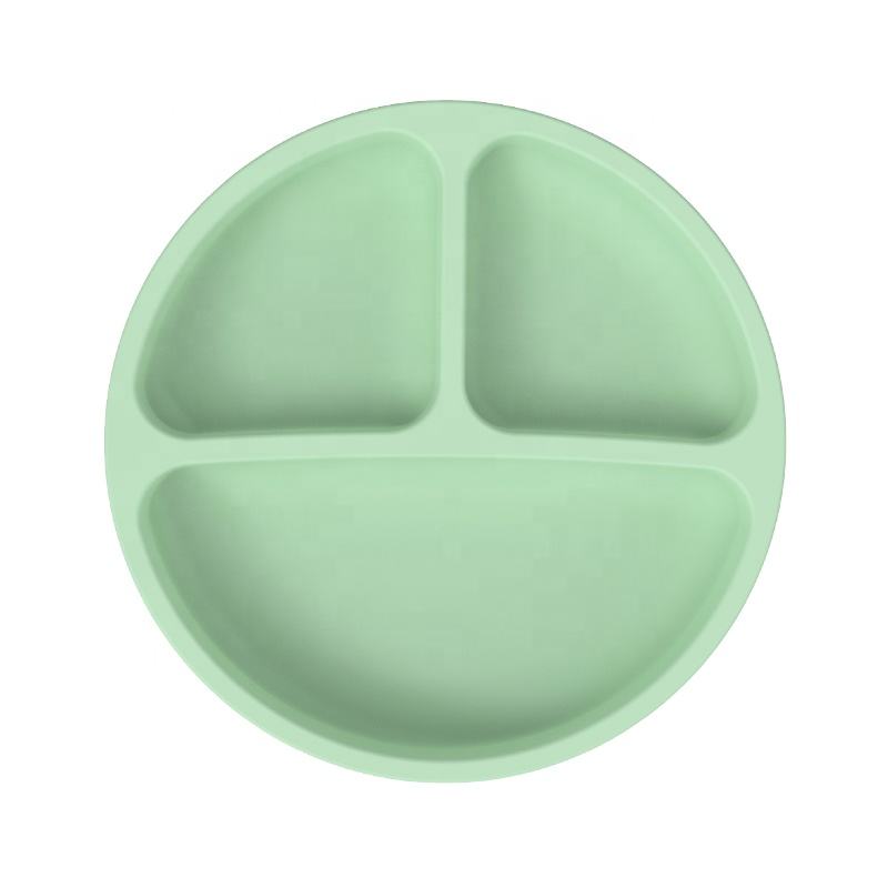 Bpa フリーベビー給餌用品キッズダイニング食器こぼれ防止吸引プレートボウルよだれかけスプーンベビーシリコーン給餌セット
