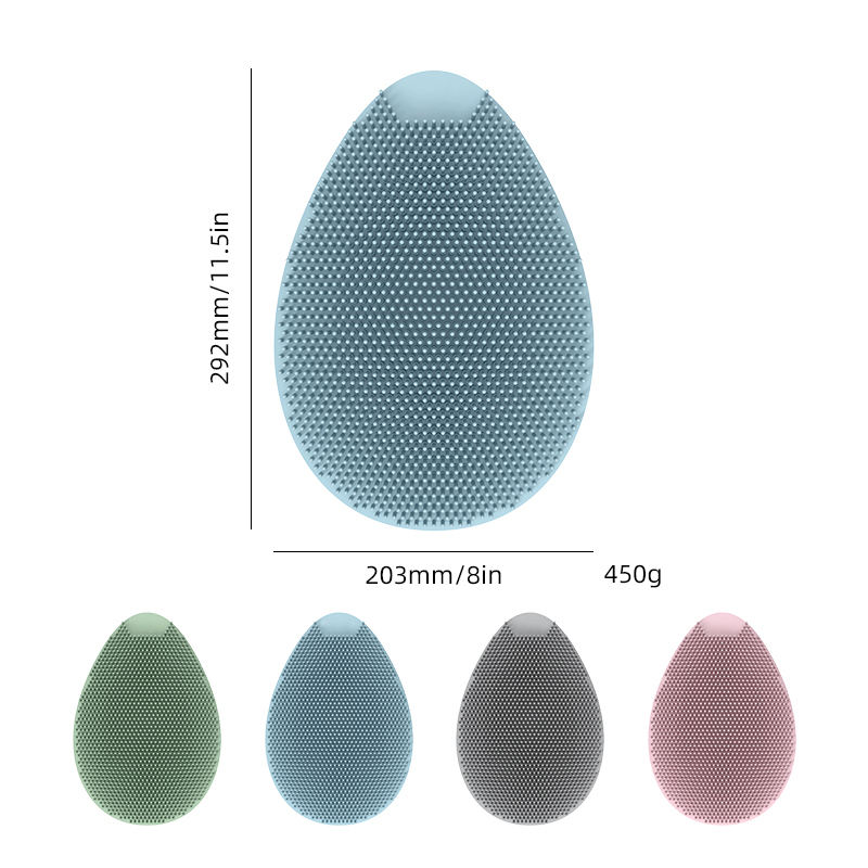 Brosse de nettoyage de cheveux en Silicone souple, r&eacute;utilisable, nettoyant pour le bain de b&eacute;b&eacute;, masseur, &eacute;purateur, brosse &agrave; shampoing pour b&eacute;b&eacute;