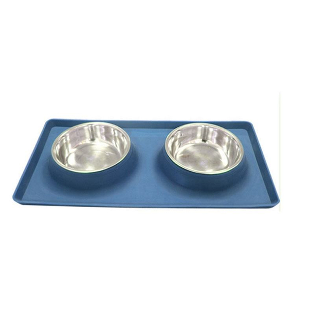 Estera de silicona para mascotas, mantel individual de silicona a prueba de derrames para comer perros, almohadilla para arena para gatos impermeable, estera de alimentaci&oacute;n para alimentos para mascotas