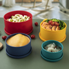 Fiambrera de silicona para ensaladas a prueba de fugas sin BPA, contenedor de almacenamiento de alimentos para adultos y ni&ntilde;os con ventaja de conservaci&oacute;n