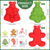 Molde para hornear de silicona para &aacute;rbol de Navidad, molde con tem&aacute;tica navide&ntilde;a de calidad alimentaria para galletas, dulces, pan y pastel de chocolate