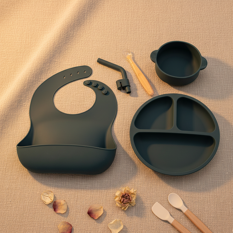Reci&eacute;n llegado, plato De Silicona Para beb&eacute; con succi&oacute;n, Platos De Silicona ecol&oacute;gicos Para beb&eacute;s, Platos De Silicona no t&oacute;xicos Para beb&eacute;s
